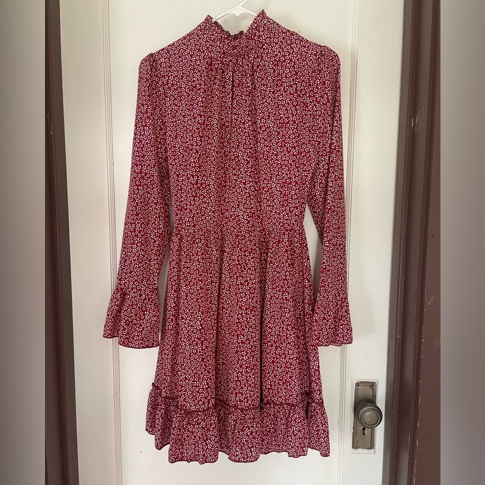 Long sleeve print dress